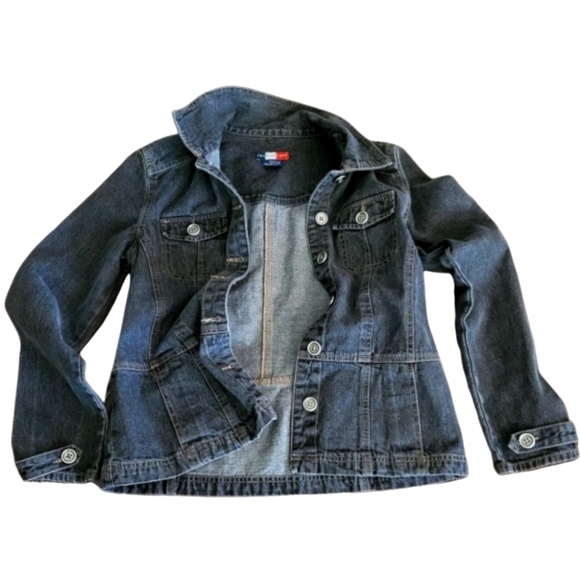 French Cuff Jackets & Blazers - French Cuff Denim Button Down Jean Jacket